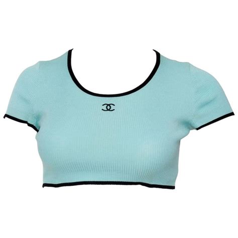 chanel crop tops|authentic Chanel shirt.